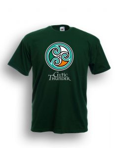 CELTIC SPIRAL TEE FOREST GREEN