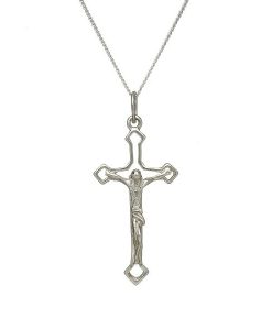STERLING SILVER JESUS CHRIST CRUCIFIX CROSS PENDANT