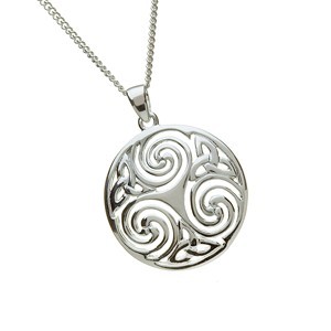 Celtic Spiral Necklace (Silver)