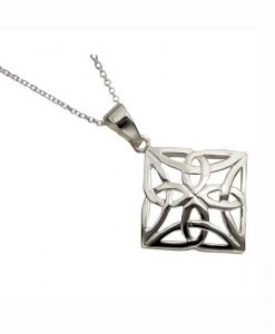 Classic Celtic Design Square Pendant