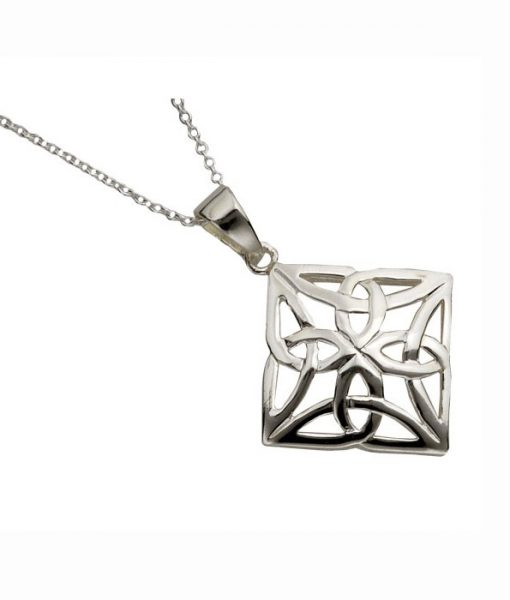 Classic Celtic Design Square Pendant