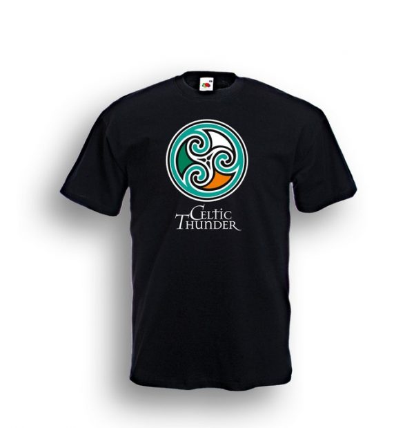 Celtic Thunder Spiral Tee Black - Celtic Thunder Store