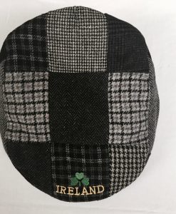 Traditional Irish Handmade Patch Cap Black