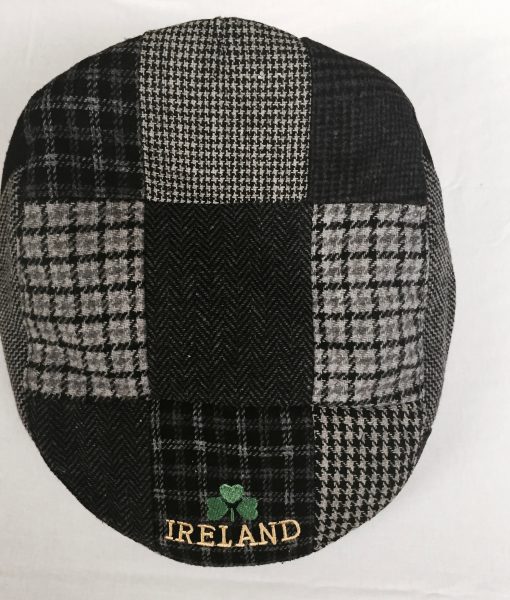 Traditional Irish Handmade Patch Cap Black