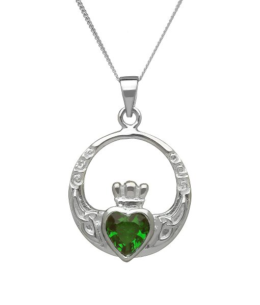 Emerald Claddagh Pendant