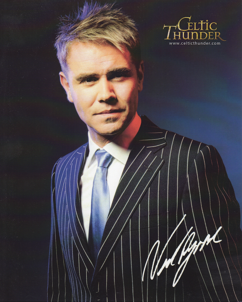 Celtic Thunder Neil Byrne Pinstripe Signed Photo – Celtic Thunder Store