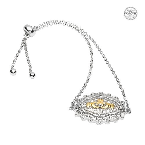 Claddagh bracelet rose gold discount