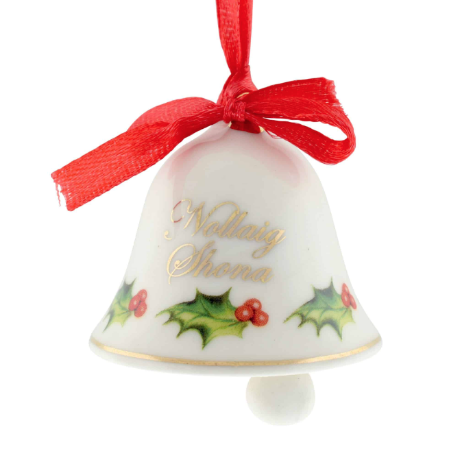 Christmas Tree Decoration Set Of 3 Porcelain Bells – Celtic